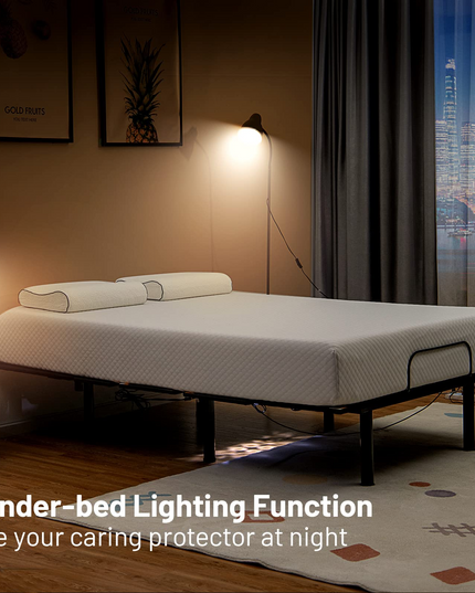 Giantex Adjustable Bed Base w/ Wireless Remote Control, Electric Bed Frame
