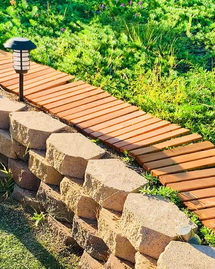 Giantex 8ft Wooden Garden Pathway