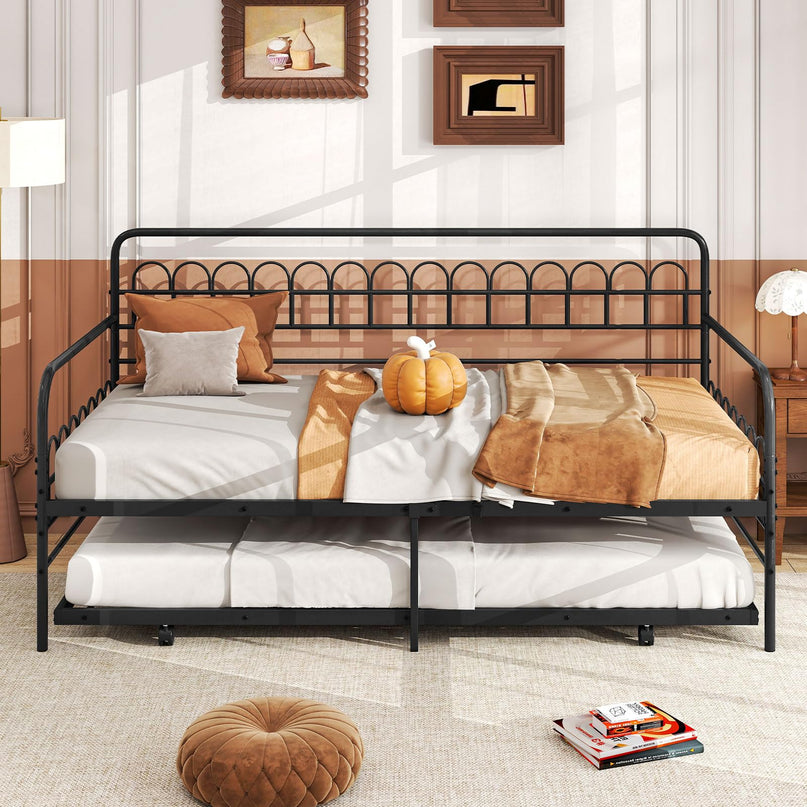 Giantex Twin Daybed with Trundle for Living Room