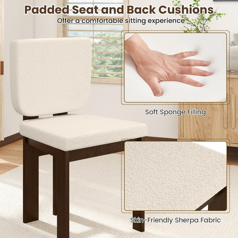 Giantex Wooden Dining Chairs Set for Home Office Living Room