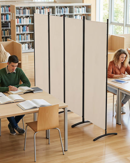 Giantex 4 Panel Room Divider, 5.6Ft Folding Screen, Home Office Freestanding Tall Partition