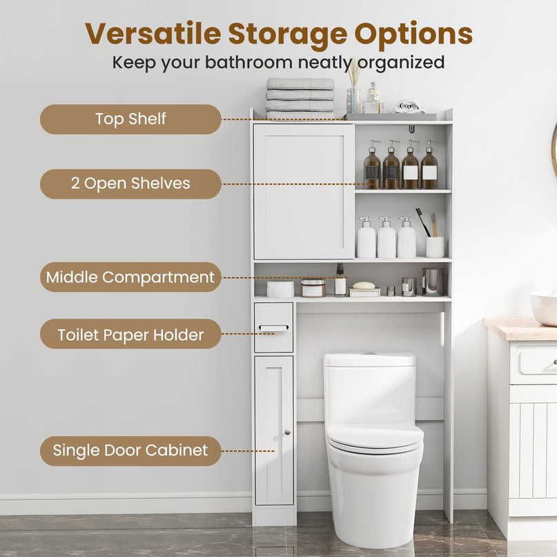 Giantex Over The Toilet Storage Cabinet for Bathroom & Laundry Room