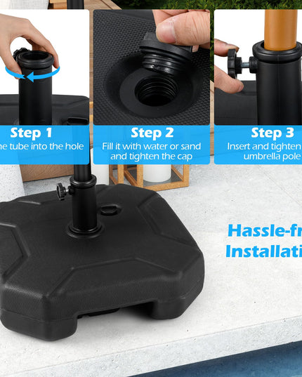 Giantex  - Heavy Duty HDPE Market Table Umbrella Pole Holder for Outdoor