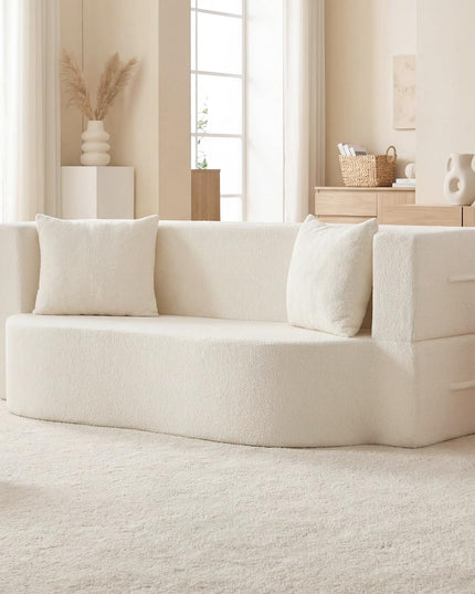Giantex 75.5" Folding Sofa Bed with 2 Comfortable Pillows