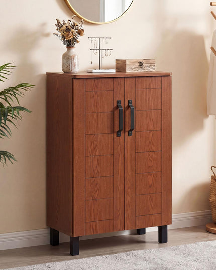 Giantex Armoire à chaussures à 5 niveaux | Meuble d'entrée autoportant en bois avec rangement