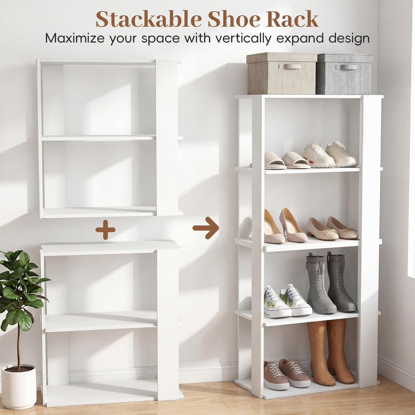 Giantex White Shoe Rack for Closet