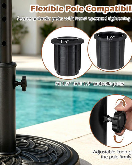 GIANTEX 24 lbs Patio Umbrella Base 18" Heavy Duty Outdoor Stand