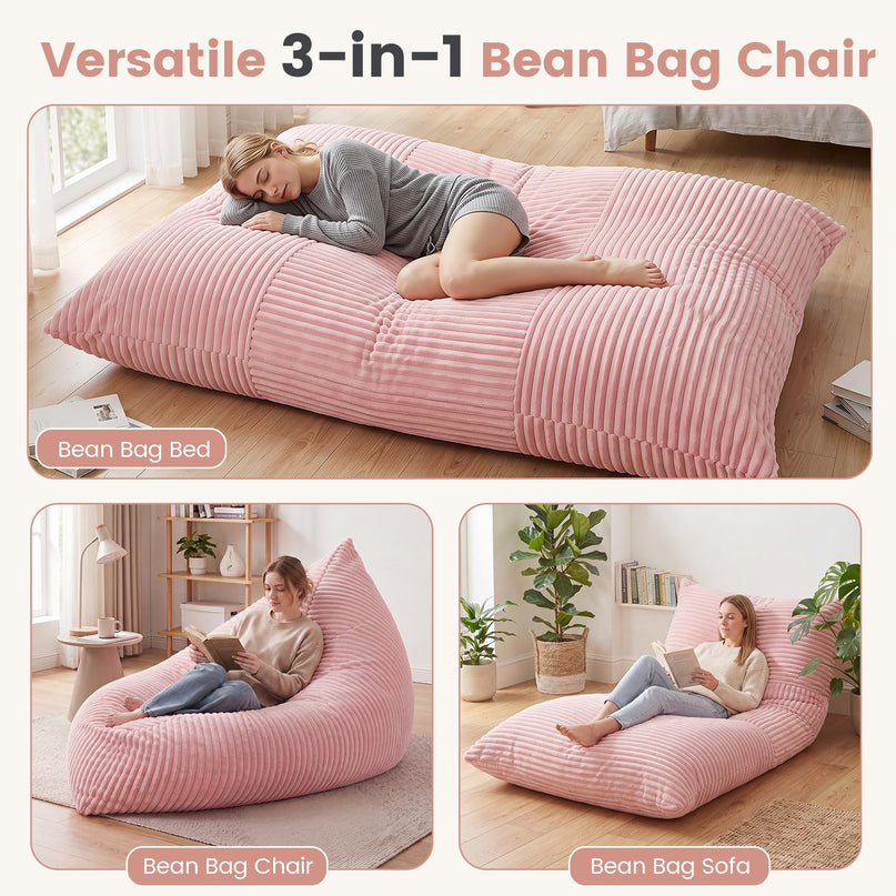 GIANTEX 3-in-1 Large Bean Bag Chair