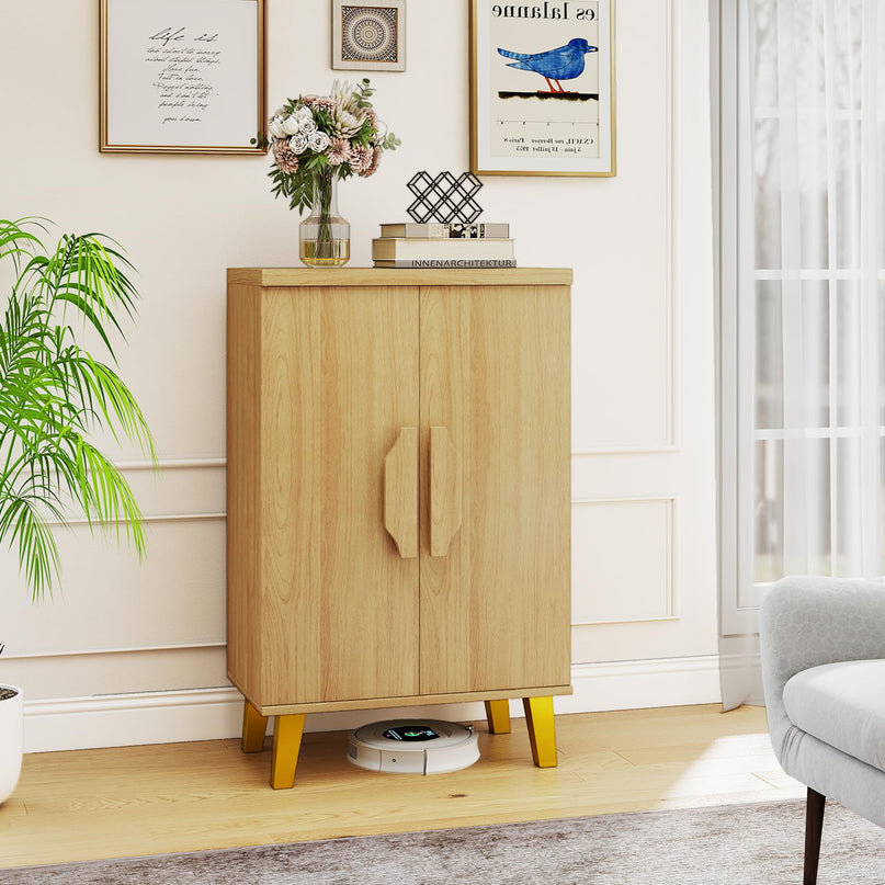 Giantex Sideboard Buffet Cabinet with Double Doors & Removable Shelves