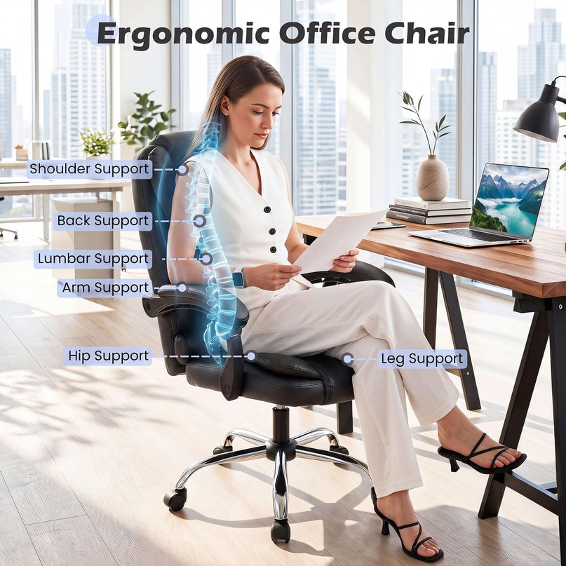 Giantex Office Executive Chair with Linkage Armrests