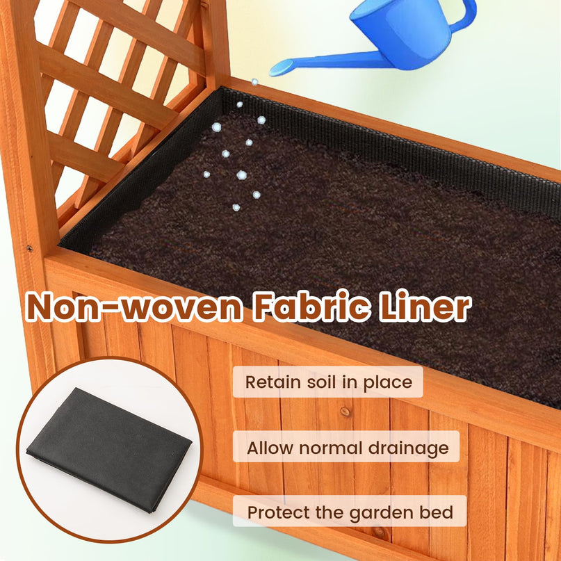 Giantex Raised Garden Bed with Arch Trellis for Climbing Vine Flower Vegetable