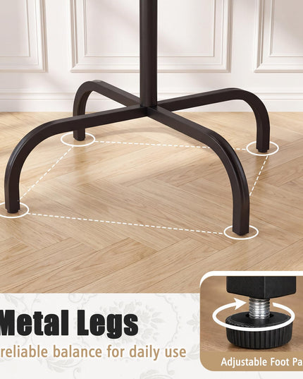 GIANTEX Metal Coat Rack Freestanding with 16 Hooks & 4 Legs