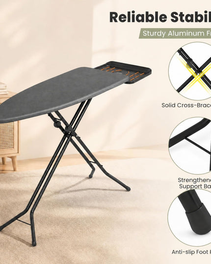 GIANTEX Full Size Foldable Ironing Board with Iron Rest for Laundry Room