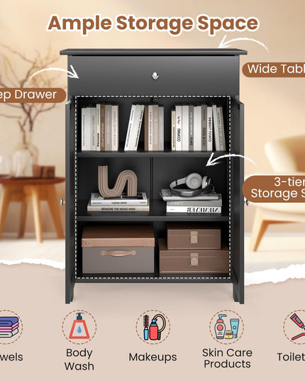 Giantex  Freestanding Bathroom Storage Cabinet