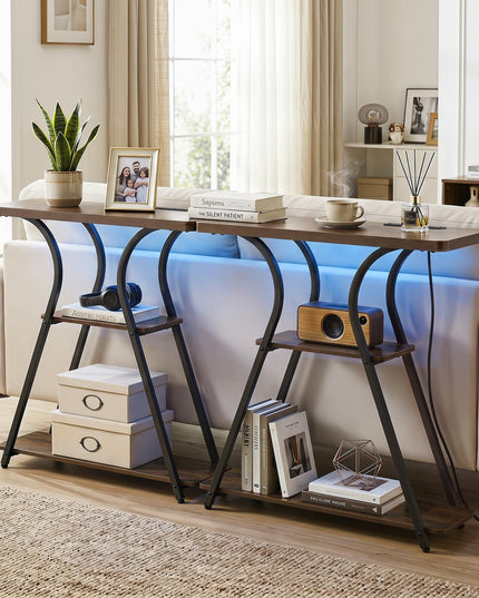Giantex 32" Console Table with LED Lights