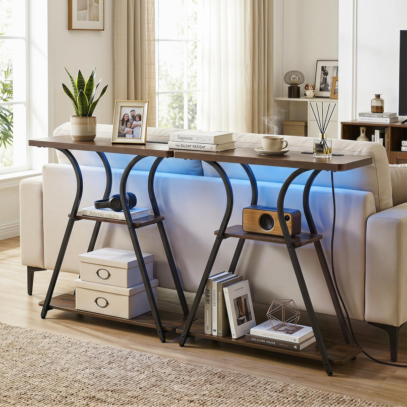 Giantex 32" Console Table with LED Lights