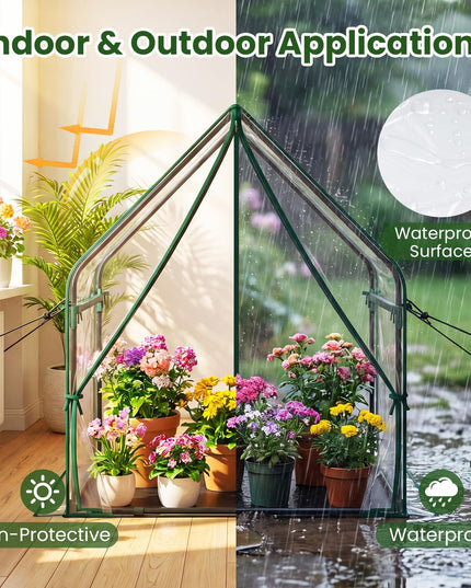 Giantex Mini Greenhouse with Sturdy Metal Frame