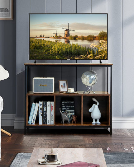 Giantex Buffet Sideboard, Wooden Cupboard, Kitchen Pantry w/Spacious Countertop, Large Open Shelf, 3 Cube Storage Cabinet