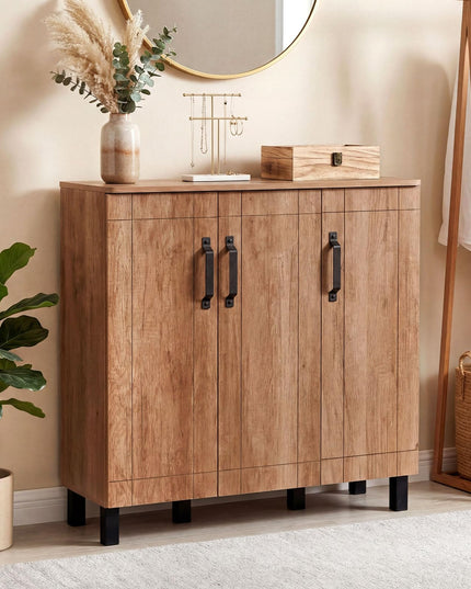 Meuble à chaussures en bois à 5 niveaux Giantex avec 3 portes