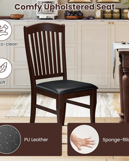Giantex Wooden Dining Chairs Set for Restaurant