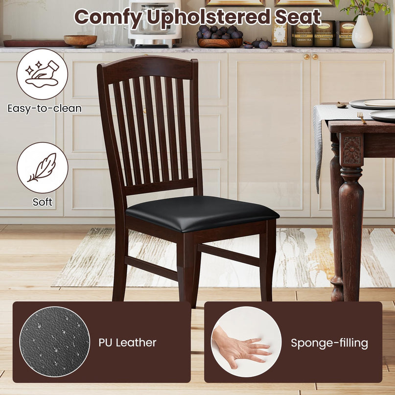 Giantex Wooden Dining Chairs Set for Restaurant