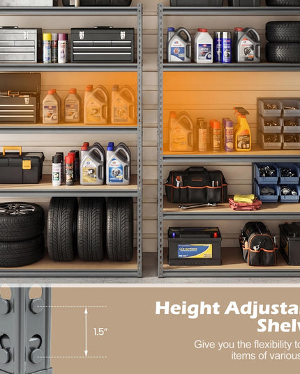 Giantex 5-Tier Metal Storage Shelves(48" x 18" x 72")