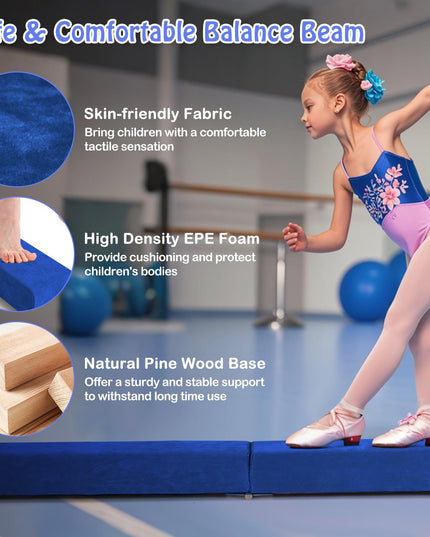 Giantex 9FT Balance Beam Folding Gymnastics Beam