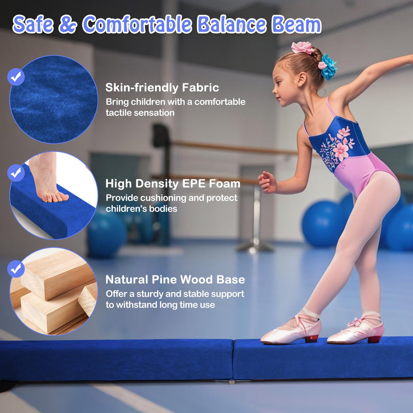 Giantex 9FT Balance Beam Folding Gymnastics Beam