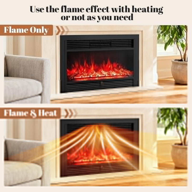 Giantex 36" Electric Fireplace Insert with Remote Control 2 Modes Heat & 8H Timer