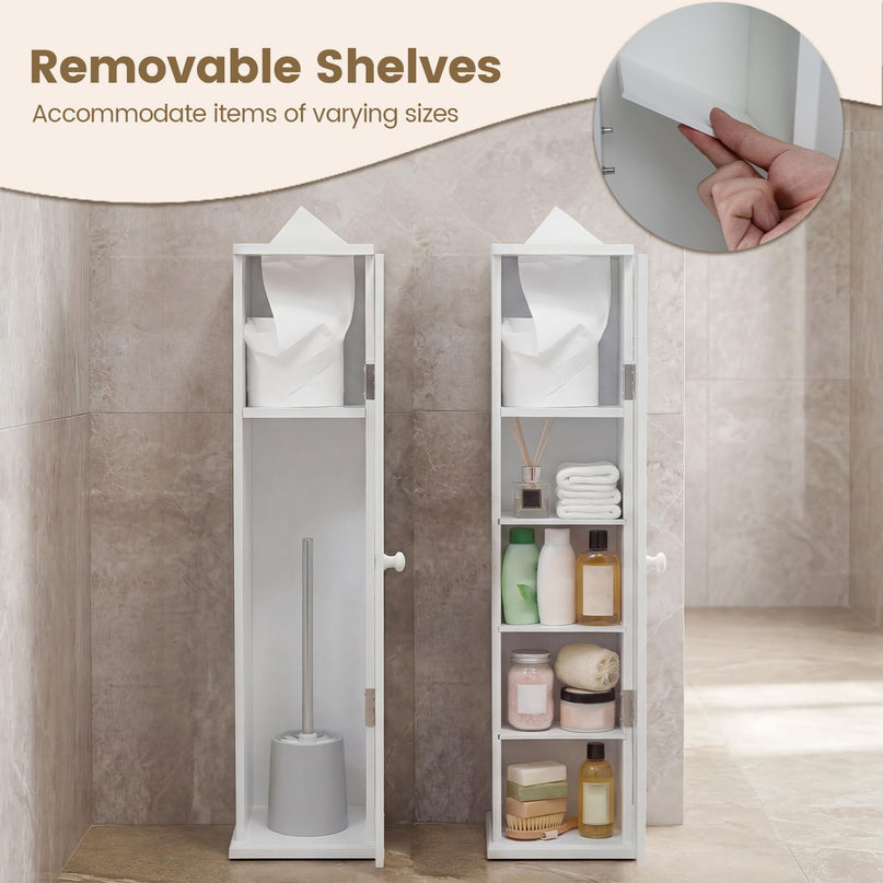 Giantex Small Bathroom Storage Cabinet(6.5" x 6.5" x 27")