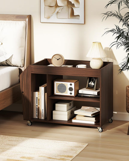 Giantex Rolling End Table with Storage for Study Living Room Bedroom