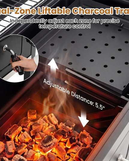 Giantex 752 sq.in Extra-Large BBQ Grill with Wheels