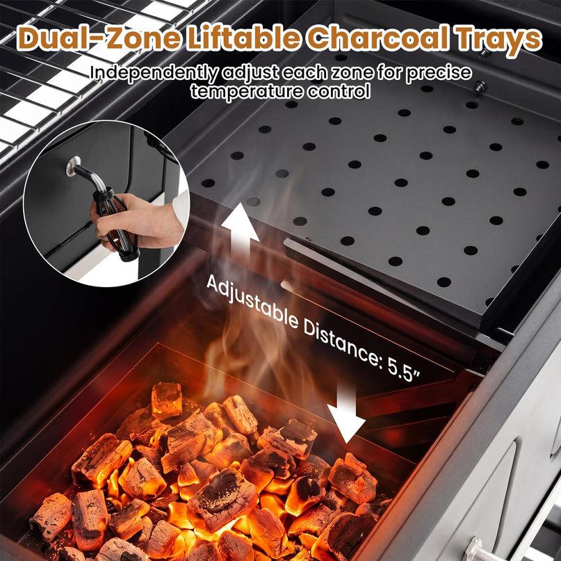 Giantex 752 sq.in Extra-Large BBQ Grill with Wheels