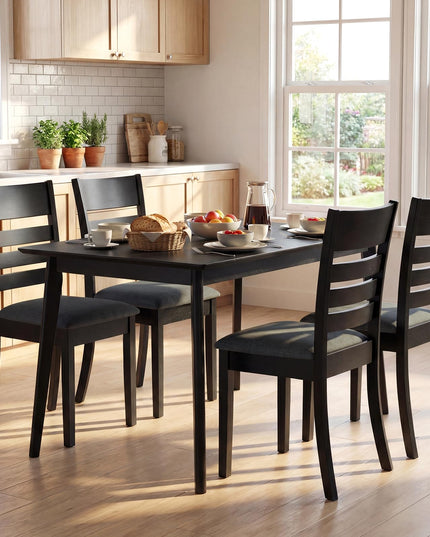 Giantex Wooden Upholstered Kitchen Chair w/Rubber Wood Frame (2/4)