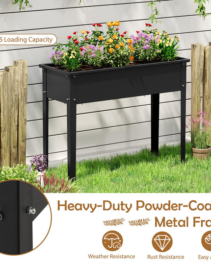 Giantex Metal Raised Garden Bed with Legs(40”x16”x32”)