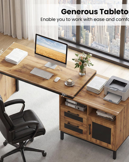 Giantex 71" Executive Desk Farmhouse Home Office Desk