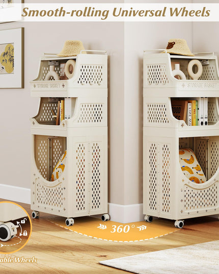 Giantex 4 Tier Rolling Laundry Cart with Wheels