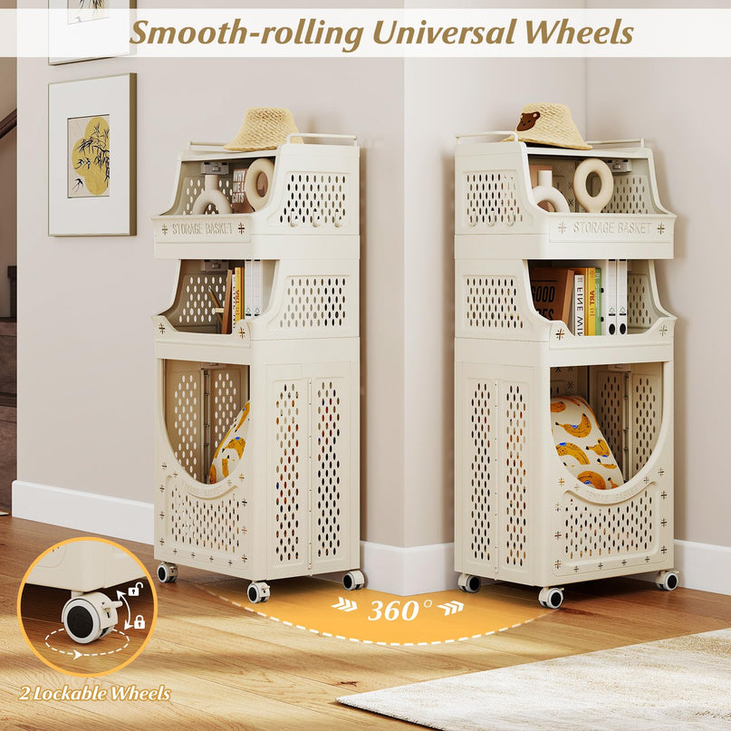 Giantex 4 Tier Rolling Laundry Cart with Wheels