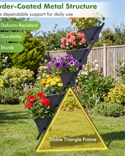 Giantex 5-Tier Vertical Garden Planter w/Drainage System & Removable Tray (1/2)