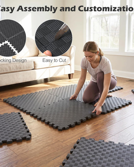 GIANTEX 24" x 24" 12/18/24/36 PCS Interlocking EVA Foam Floor Tiles