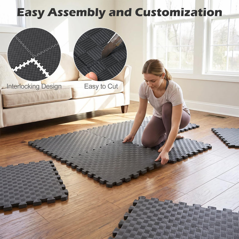 GIANTEX 24" x 24" 12/18/24/36 PCS Interlocking EVA Foam Floor Tiles