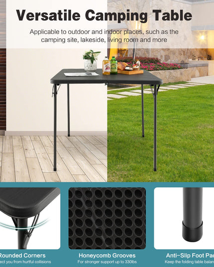 Giantex Portable Folding with All Weather HDPE Tabletop for Beach