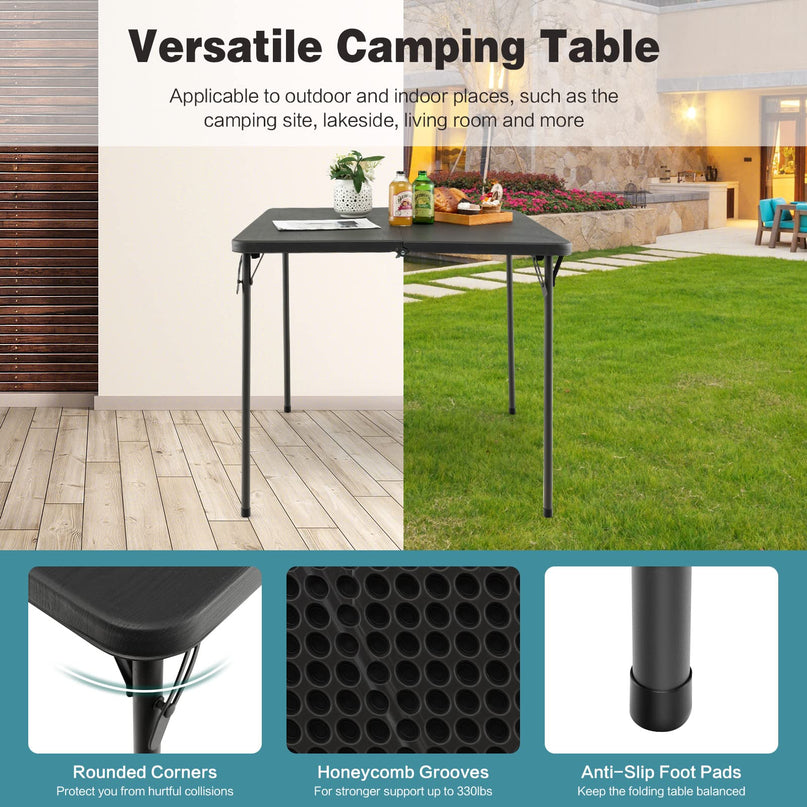 Giantex Portable Folding with All Weather HDPE Tabletop for Beach
