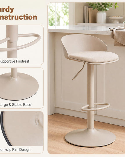 GIANTEX Swivel Bar Stools Set of 2/4 for Dining Room Island