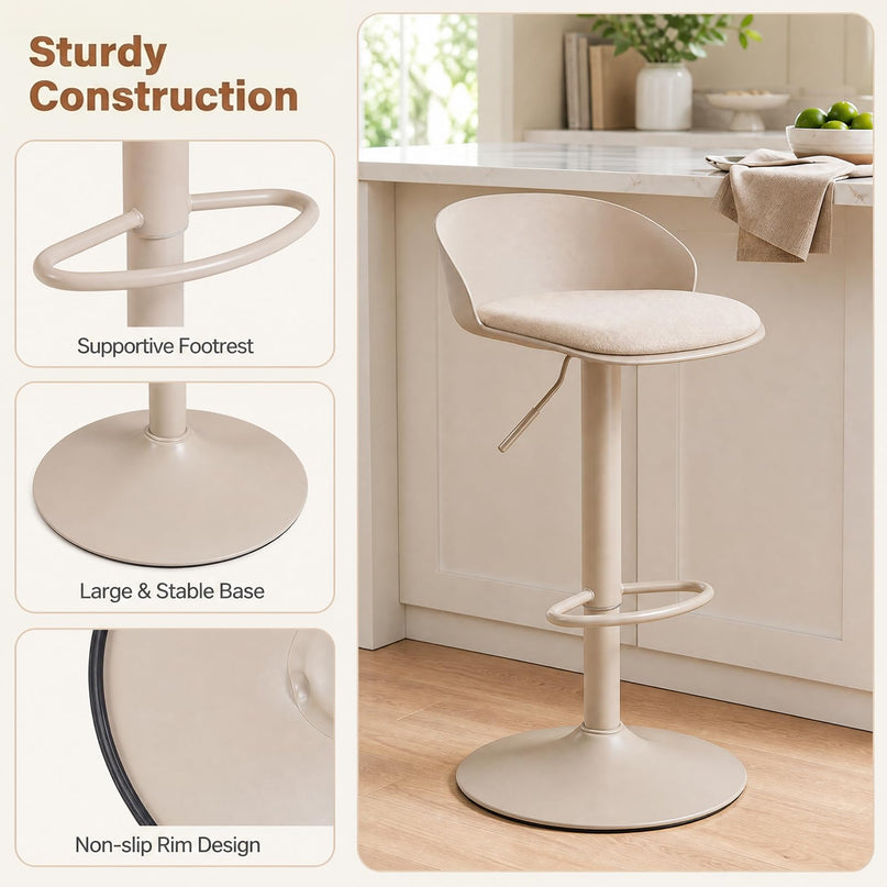 GIANTEX Swivel Bar Stools Set of 2/4 for Dining Room Island