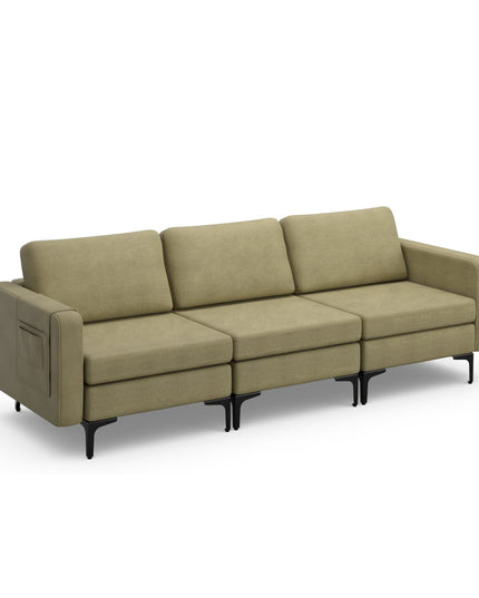 Giantex 3 Seat Sectional Sofa Couch, 94.5" L Modular Sleeper