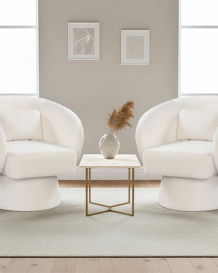 Giantex Swivel Accent Chair Upholstered Barrel Chair