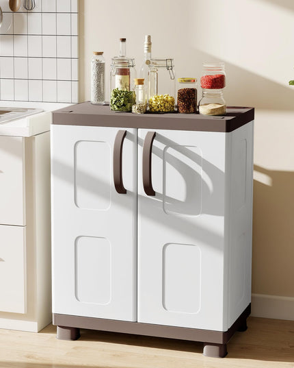 Giantex Storage Cabinet with 2 Doors and Adjustable Shelves(Wide-29"x19"x37")