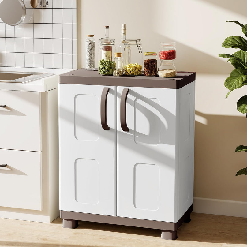 Giantex Storage Cabinet with 2 Doors and Adjustable Shelves(Wide-29"x19"x37")