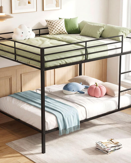 Giantex Metal Bunk Bed Full Over Full | Heavy-Duty Bunk Bed Frame with Full Length Safety Guardrail